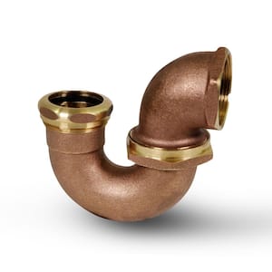 1-1/2 in. IPS x 1-1/2 in. LA Pattern Trap for Tubular Drain Applications, Brass