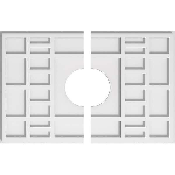 Ekena Millwork 1 in. x 22 in. x 14.625 in PVC Medallion Moulding