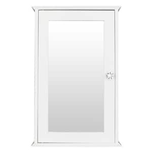 5.79 in. W x 13.39 in. H D x 20.87 in. H Rectangular White MDF Framed Surface Mount Medicine Cabinet with Mirror