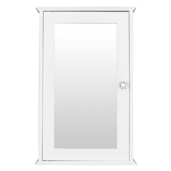 Aoibox 5.79 in. W x 13.39 in. H D x 20.87 in. H Rectangular White MDF Framed Surface Mount Medicine Cabinet with Mirror