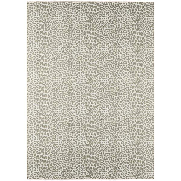 Safari Beige 5 ft. x 7 ft. 6 in. Indoor/Outdoor Washable Indoor/Outdoor Washable Rug