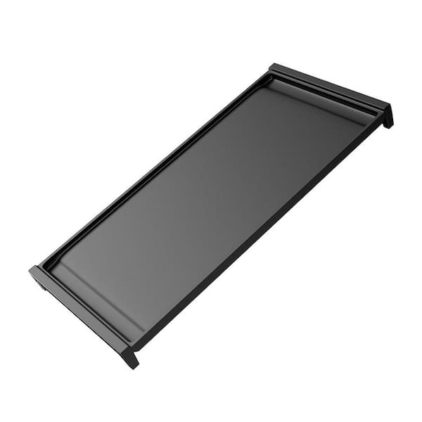 Black Cast Iron Heavy-Duty Non-Stick Flat Griddle Plate for Gas Range Stove Top, Easy Clean, 1 Piece