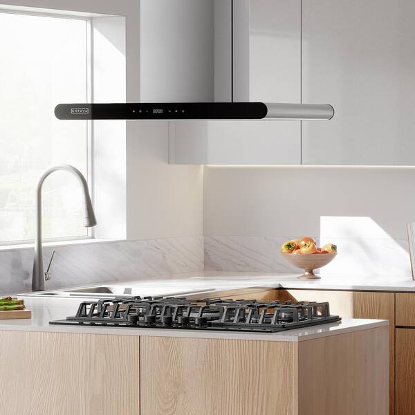 Built-in 30 in. Gas-on-Glass Gas Cooktop in Black with 5 Sealed Burners Cook Tops