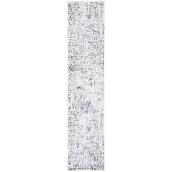 Toscana 2 ft. x 9 ft. Ivory/Gray Distressed Marble Runner Rug