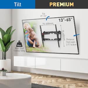 Barkan 19 in. to 65 in. Tilt Flat / Curved Panel TV Wall Mount. Screens up to 110 lbs.