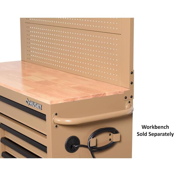 Husky 46 in. Gloss Tan Steel Pegboard Attachment