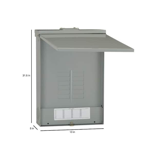 GE PowerMark Gold 125 Amp 12-Space 12-Circuit 3-Phase Outdoor Main Lug Circuit Breaker Panel