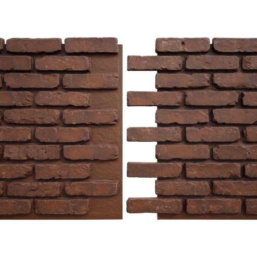 "EverStone Aged Brick Faux Brick Panel, 46 7/8""W x 27""H x 1 1/4""D, Pizzeria Color" price history on PriceWatchPro