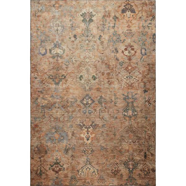 Mayfield Premium Machine Washable Abstract AMF2320 Copper 10 ft. x 14 ft. Area Rug