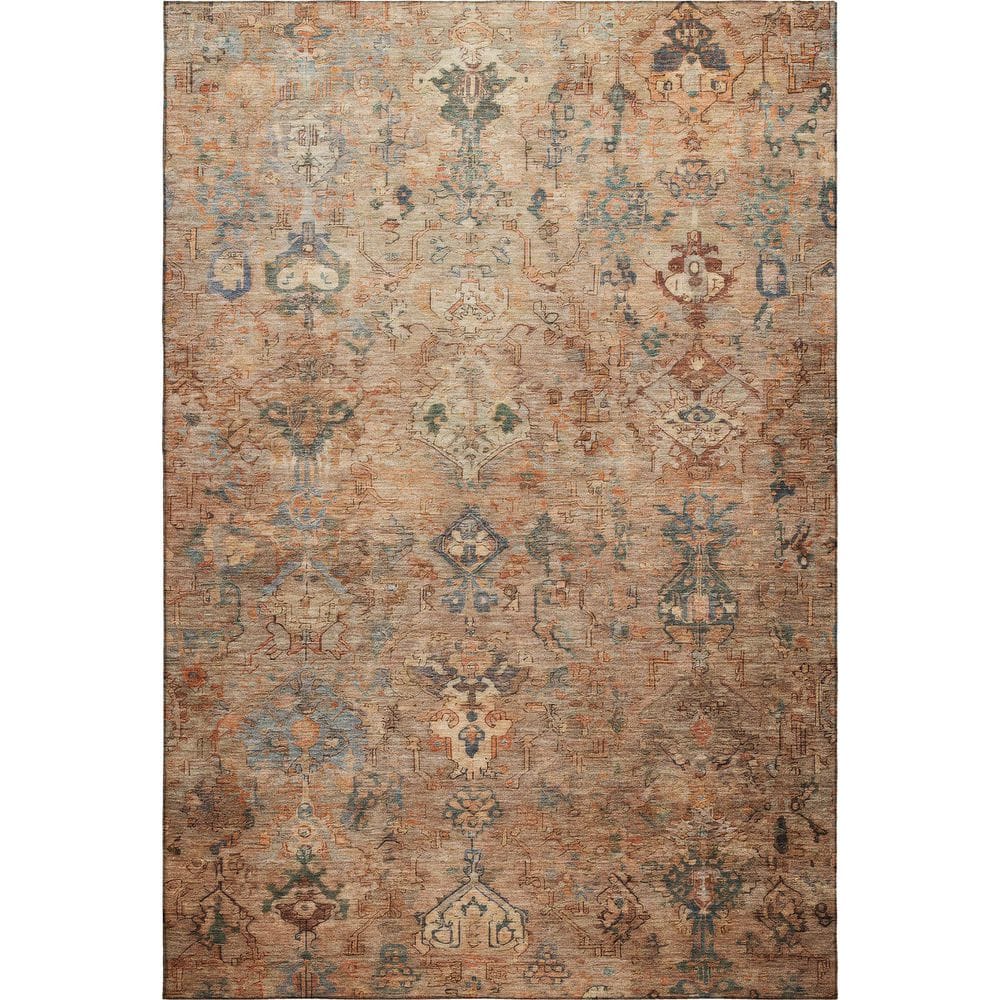 Mayfield Premium Machine Washable Abstract AMF2320 Copper 3 ft. x 5 ft. Area Rug price history on PriceWatchPro