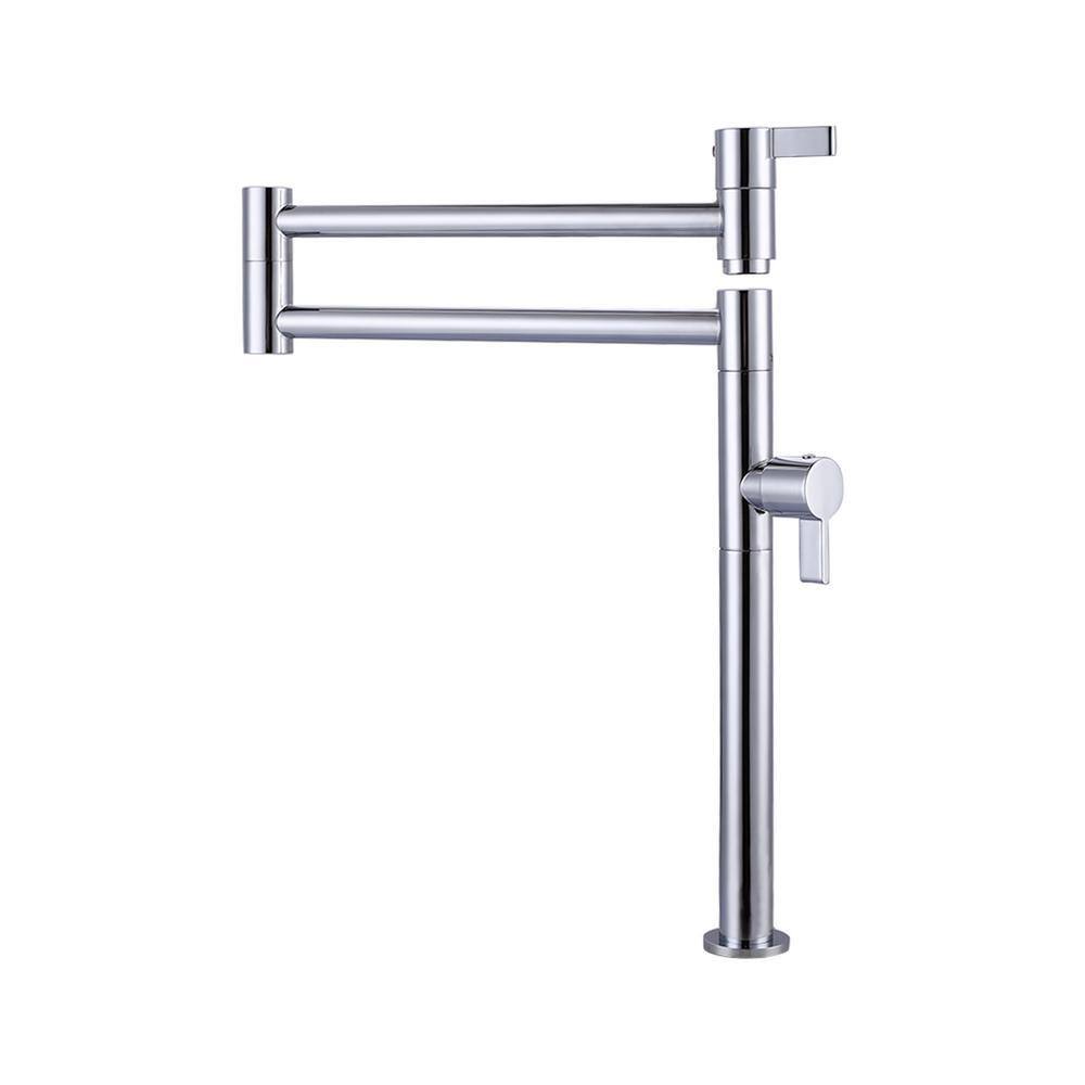 Standed ARCORA Standed Deck Mounted Pot Filler Faucet with Lever Handle in ...
