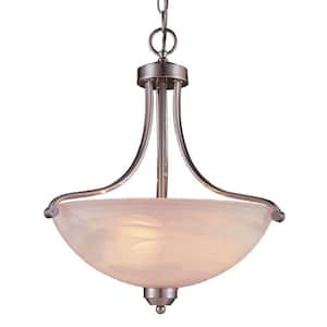 Paradox 3-Light Brushed Nickel Bowl Pendant