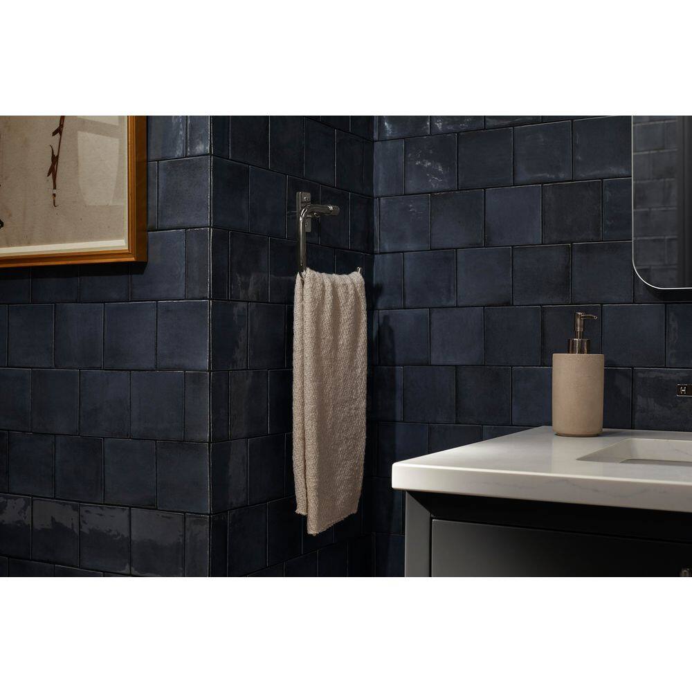 Matte Black Wall Mounted Towel Ring