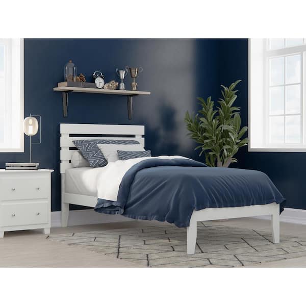 AFI Oxford in White Twin Extra Long Bed with USB Turbo Charger