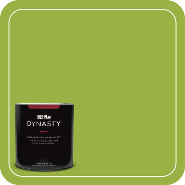 BEHR DYNASTY 1 qt. #410B-7 Bamboo Leaf Matte Interior Stain-Blocking Paint and Primer