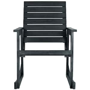 Alexei Dark Slate Grey Acacia Wood Outdoor Rocking Chair