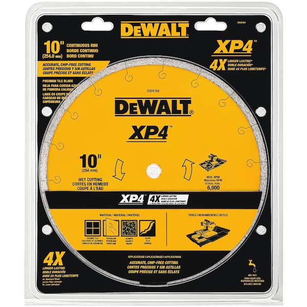 DEWALT XP4 10 in. x 1/16 in. Premium Wet Diamond Blade DW4764