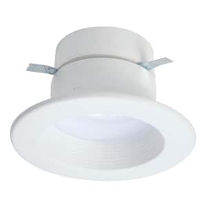 RL 4 in. White Integrated LED Recessed Ceiling Light Trim at Selectable CCT (2700K-5000K), Extra Brightness (915 Lumens)