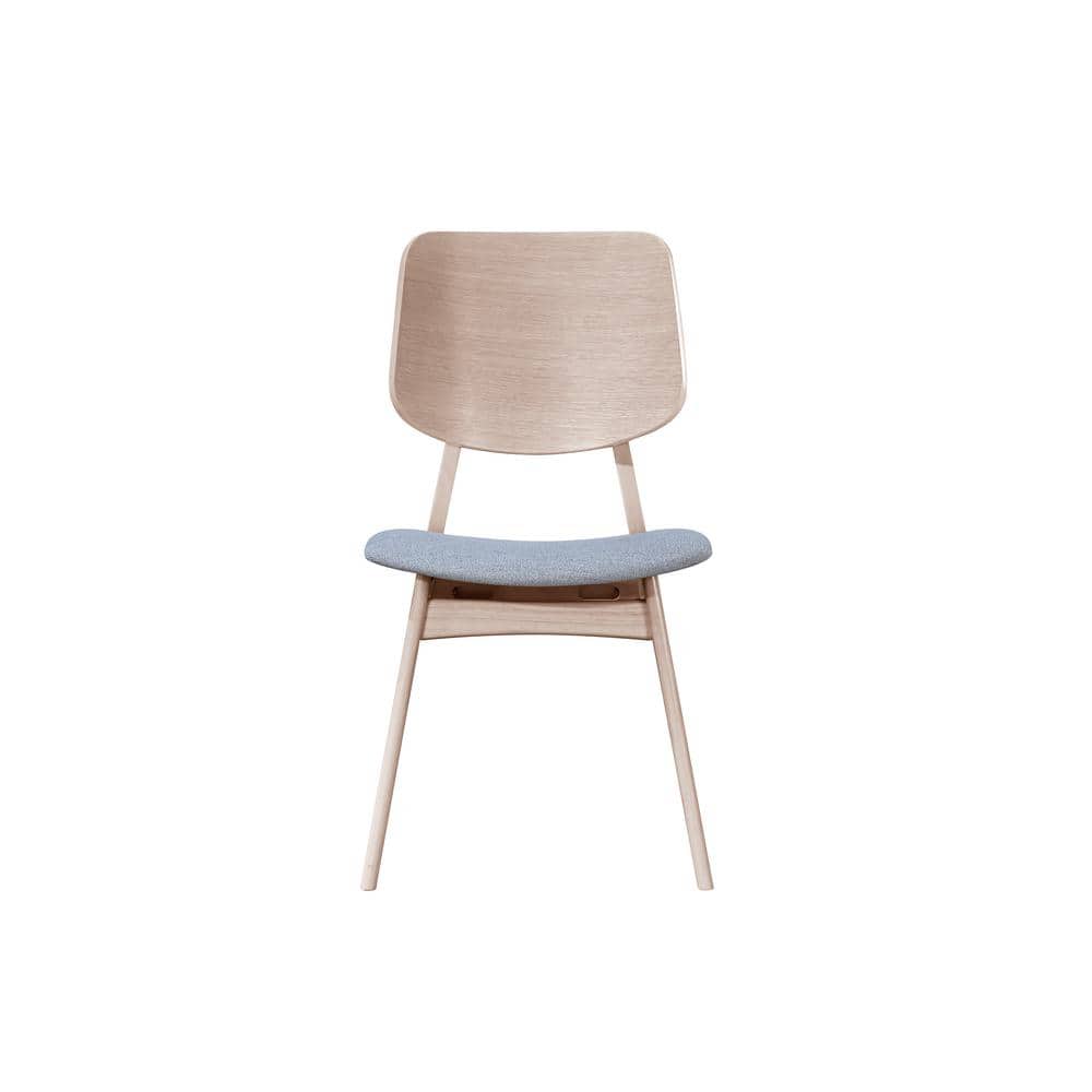 Oscar White Ash Upholstered Mid-Century Modern Side Chair