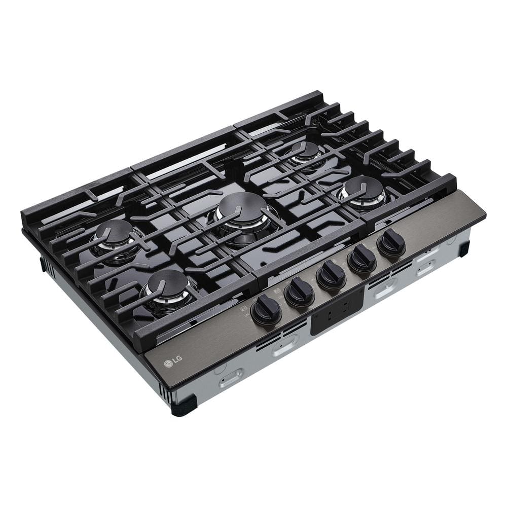 LG 30" Stainless Steel 5-Burner Gas Cooktop with UltraHeat