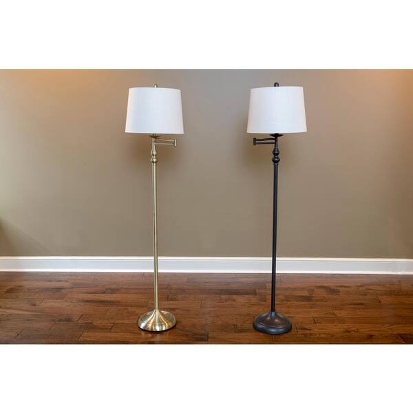 Decor Therapy Tara 63 In Bronze Indoor, Home Depot Swing Arm Floor Lamp