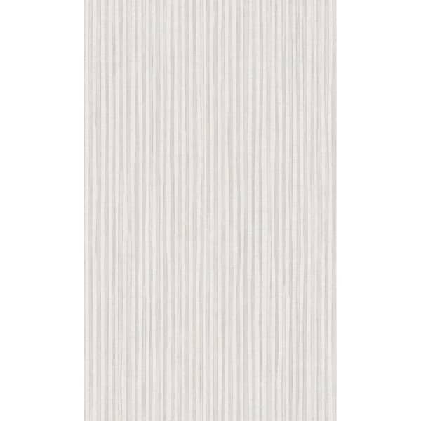 Walls Republic White Pearl Simple Geometric Stripes Printed Non-Woven Paper Non-Pasted Textured Wallpaper 60.75 sq. ft.