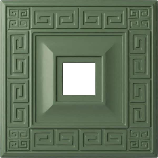 Ekena Millwork 1-1/8" x 18" x 18" Polyurethane Eris Ceiling, Hand-Painted Athenian Green