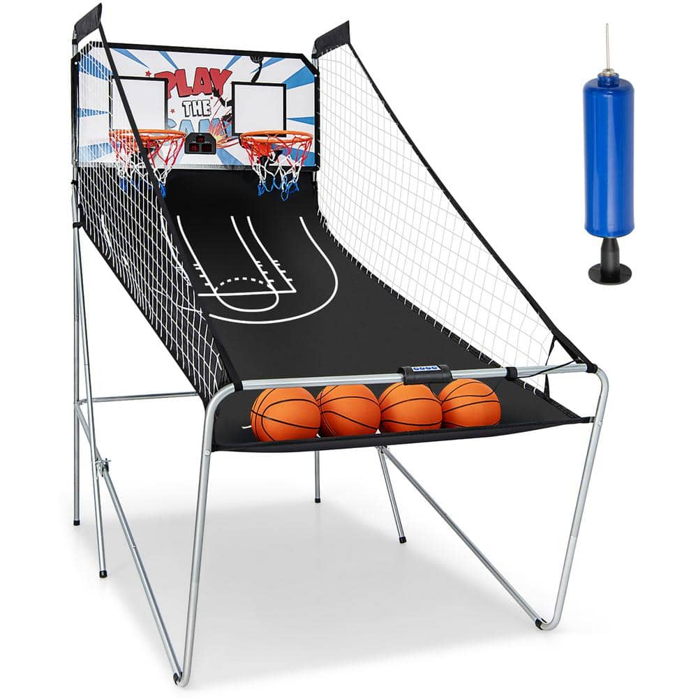 Jeu d'arcade de basket-ball HomCom portable d'intérieur de 20,5 po