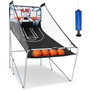 Dual LED Electronic Shot Basketball Arcade Game with 8 Game Modes 4 Balls Foldable