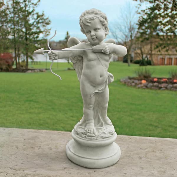 22 in. H Cupid's Message Of Love Statue