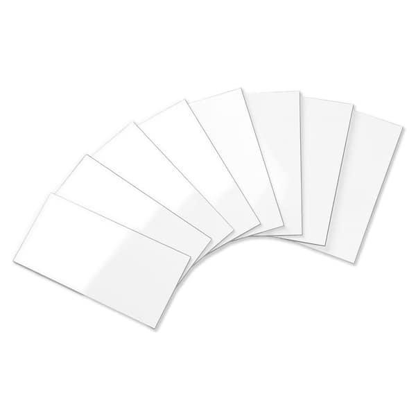 Polished Marble White 3 in. x 6 in. PVC Composite Peel and Stick Backsplash Tile for Kitchen Bathroom 160-Pack