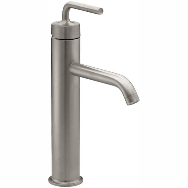 KOHLER Purist Single-Hole Single-Handle Vessel Sink Faucet in Vibrant Brushed Nickel
