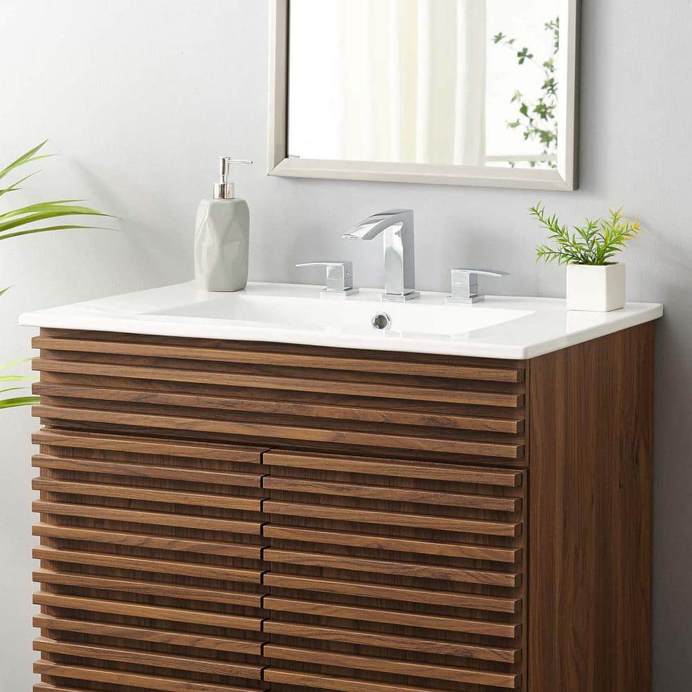 Cayman 30'' White Ceramic Rectangular Bathroom Sink