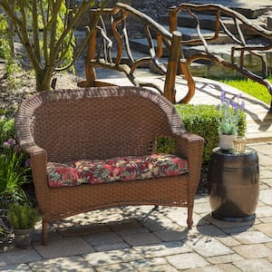 41.5 in. x 18 in. Ruby Clarissa Contoured Tufted Outdoor Bench Cushion