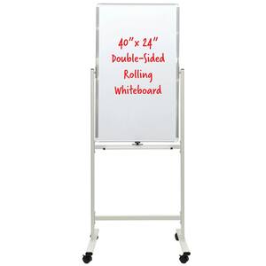  CALENBO Mobile Large Whiteboard on Wheels 72 X 40,  Double-Sided Rolling White Board Magnetic Dry Erase Board Easel with Stand,  Portable Standing Whiteboard with 3 Eraser, 6 Markers, 10 Magnets : Office  Products