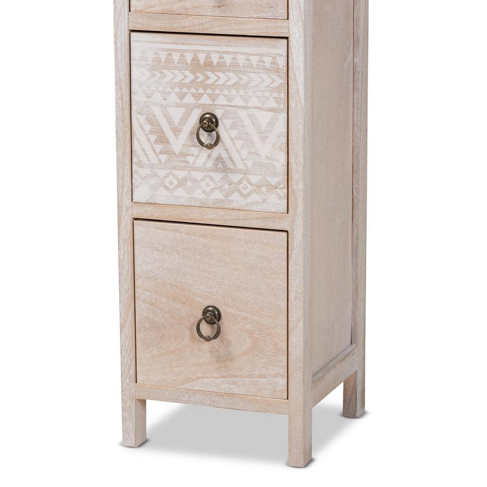 Seanna Multi-Colored Wood and Metal 4-Drawer Storage Unit