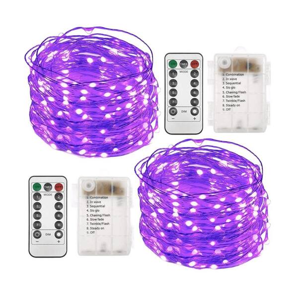Halloween Fairy Lights Battery Operated, 66 ft. 200 LED String Lights ...