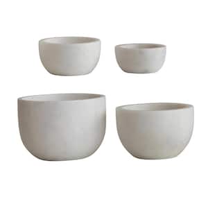 Global Crafts Handmade 4. 5 in. 6 fl. oz. White Marble Pinch Bowls (Set of  2) IX06SD22002-S2_GWH - The Home Depot
