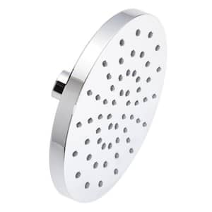 Modern 1-Spray Patterns 1.8 GPM 8 in. Wall Mount Fixed Showerhead in Chrome