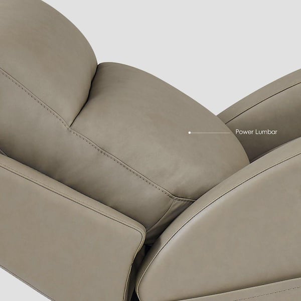 Ellesophas 86 in Genuine Leather Square Arm Reclining Sofa with