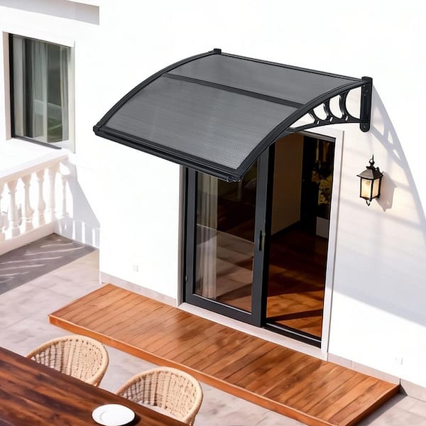 30 x 39 in. Awnings for Door Entrance, Rain Snow Sun Protection, Overhang Polycarbonate Door Canopy, 2025 Update