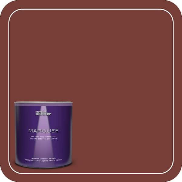 BEHR MARQUEE 1 qt. #BXC-76 Florence Red Eggshell Enamel Interior Paint & Primer