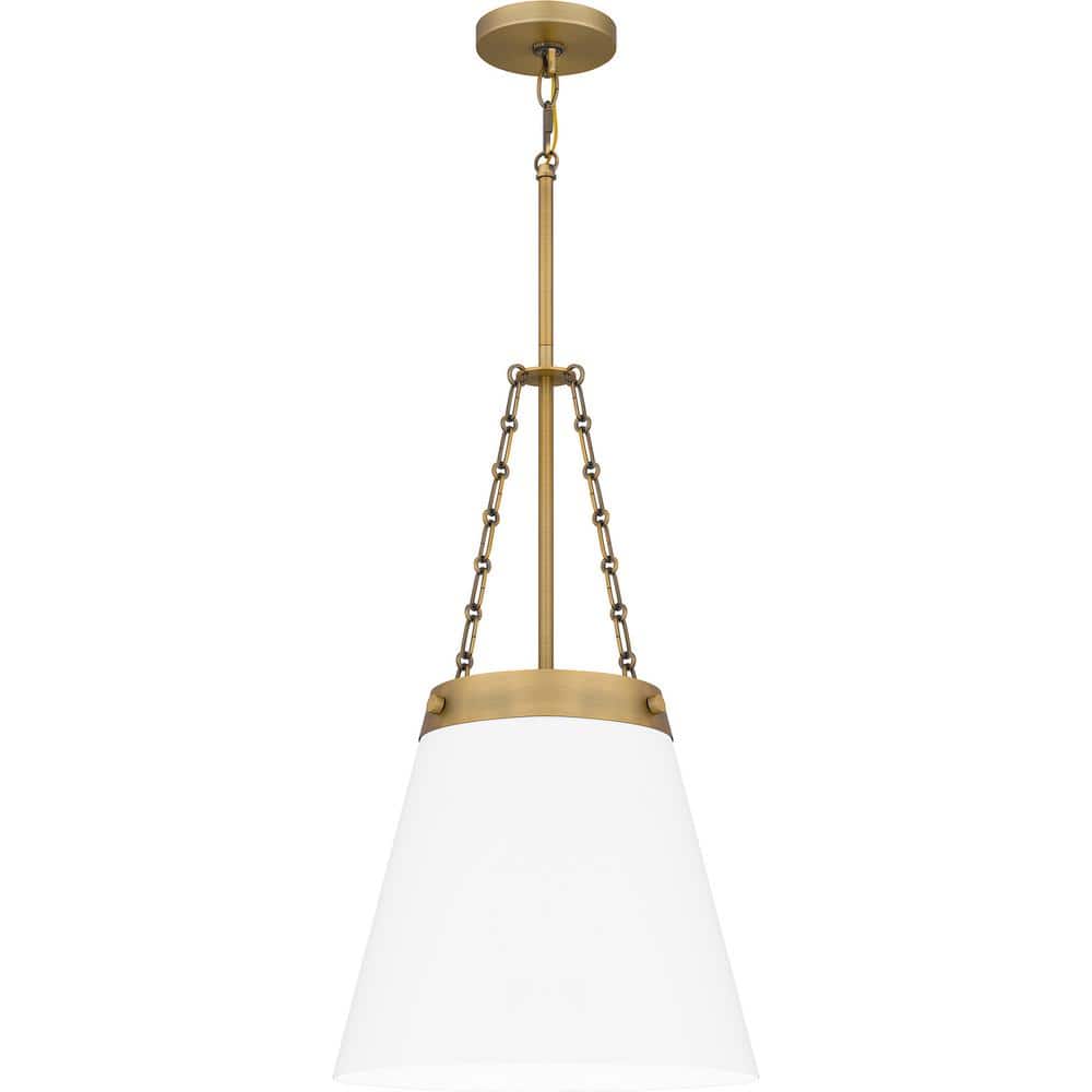 Alwyn Mini Aged Brass and Glass Pendant Light