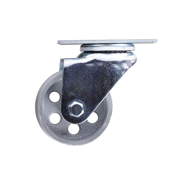 Everbilt 3 in. Industrial Steel Swivel Plate Caster with 300 lbs. Weight Capacity