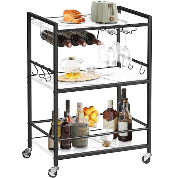 White 3-Tier Metal Garage Storage Shelving (24 in. W x 33 in. H x 13 in. D)