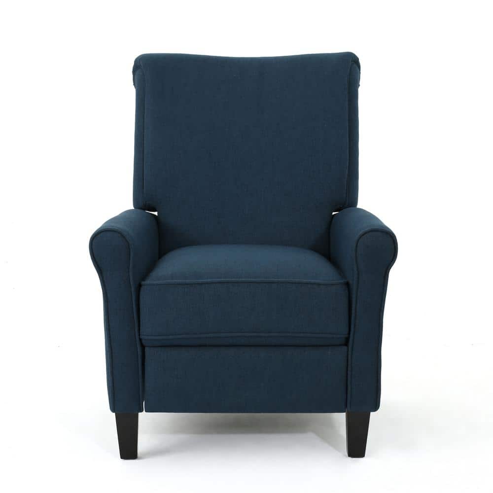 Charell Navy Blue Upholstered Recliner