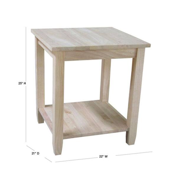 International Concepts Solano Unfinished End Table Ot 6e The Home Depot International Concepts Solano, Unfinished Wooden Side Table