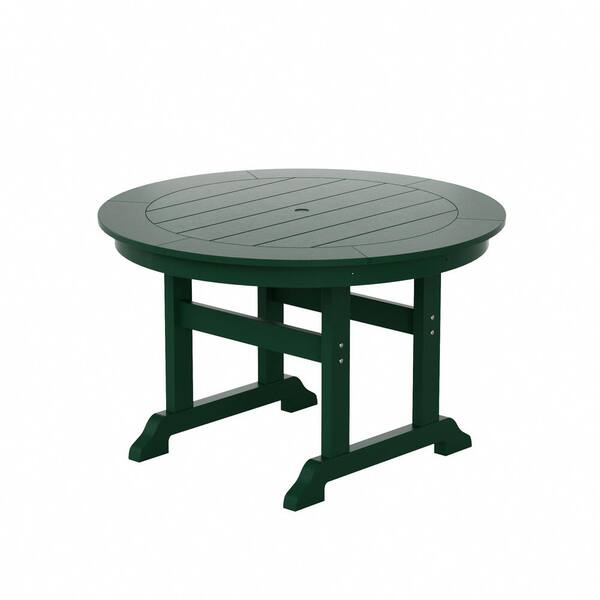 dark green plastic garden table