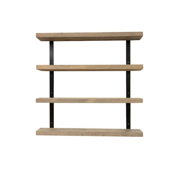 Del Hutson Designs 36 in. Gray Quartette Jet Tiered Shelf