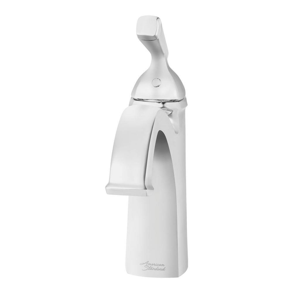 Polished Chrome Single-Hole Bathroom Faucet with Drain Assembly